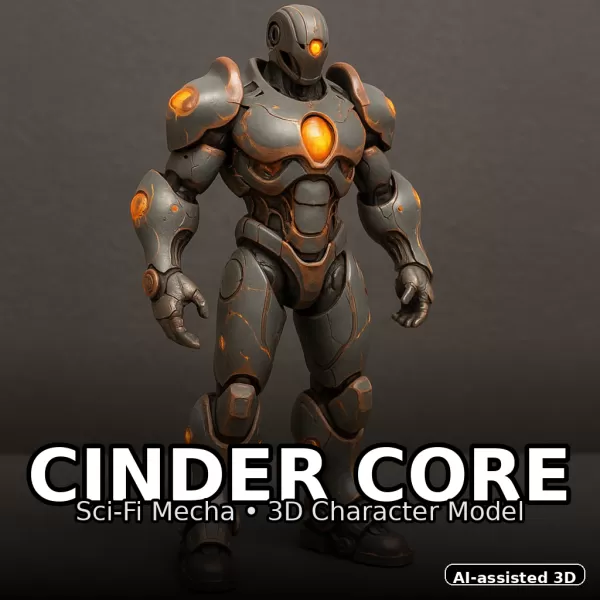 Emberforge Guardians — High-Poly Kitbash Character Pack (10 Mode - Model preview 2