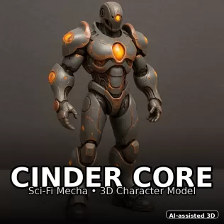 Emberforge Guardians — High-Poly Kitbash Character Pack (10 Mode - Model thumbnail 2