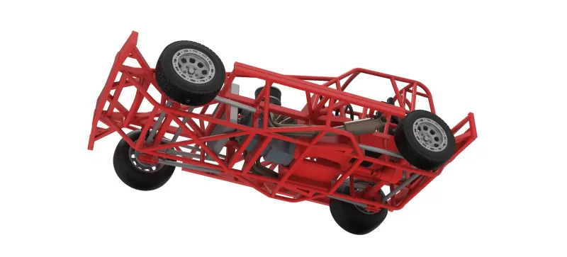 BriSCA Formula 1 Stock Car Base for Dirt Version 2 Scale 1:25 - Model preview 3