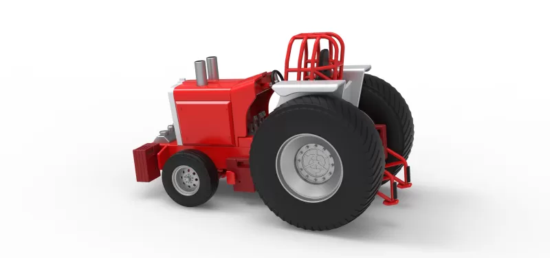 Fun short Pro Stock Pulling Tractor Version 4 Scale 1:25 - Model preview 10