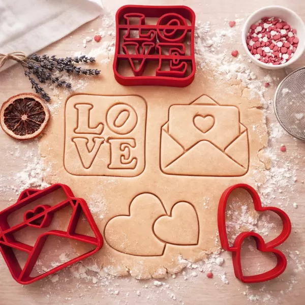 Love Cookie Cutter Set, Valentine’s Day Gift, Double Heart - Model preview 9