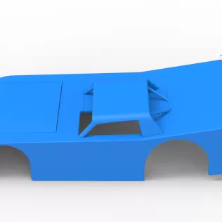 Shell of Vintage Dirt late model Race car Version 5 Scale 1:25 - Model thumbnail 8