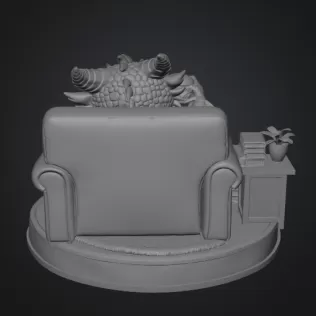 Lazy Dragon STL File for 3D Printing - Model thumbnail 10