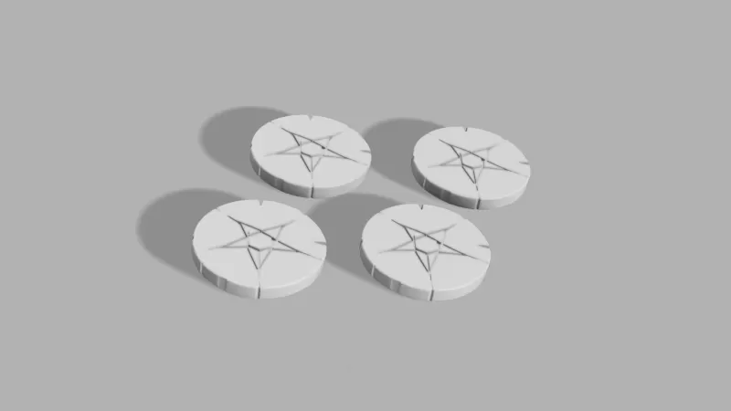 Mystic Rune Coasters - Fantasy Drink Set (4 Pack) - Model preview 6