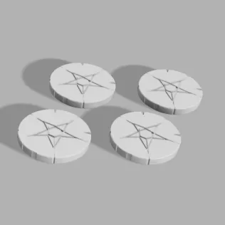 Mystic Rune Coasters - Fantasy Drink Set (4 Pack) - Model thumbnail 6