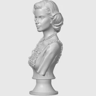 Grace Kelly 3D Bust - Model thumbnail 4