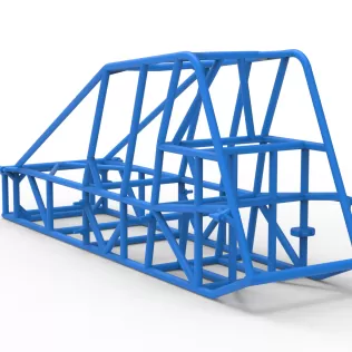 Frame of Experimental Pavement Silver Crown Car Scale 1:25 - Model thumbnail 11