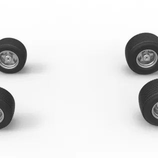 Wheel set of Northeast Dirt Modified stock car V4 Scale 1:25 - Model thumbnail 6