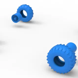 Wheel set of Mud dragster Version 3 Scale 1:25 - Model thumbnail 12