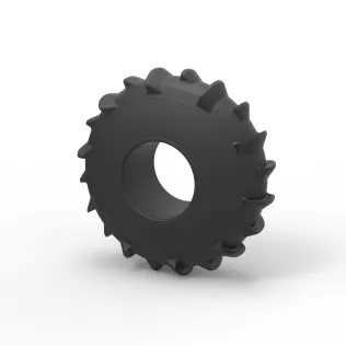 Dirt dragster rear tire at speed Scale 1:25 - Model thumbnail 7