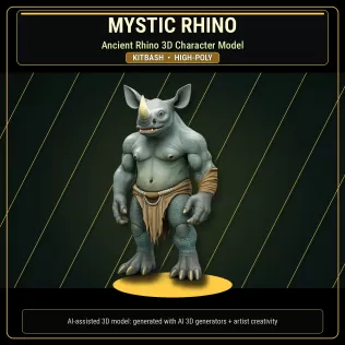 Beast Warriors Pack – Fantasy Creature 3D Models Kitbash - Model thumbnail 6