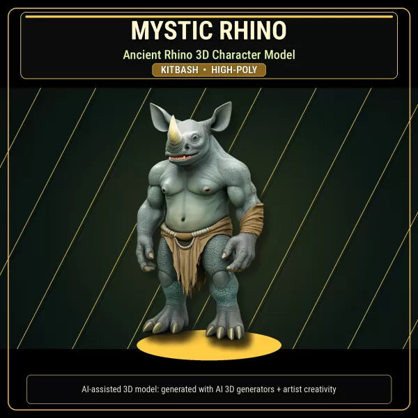 Beast Warriors Pack – Fantasy Creature 3D Models Kitbash - Model preview 6