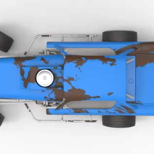 Vintage Dirt Modified stock car V10 while turning Scale 1:25 - Model thumbnail 11