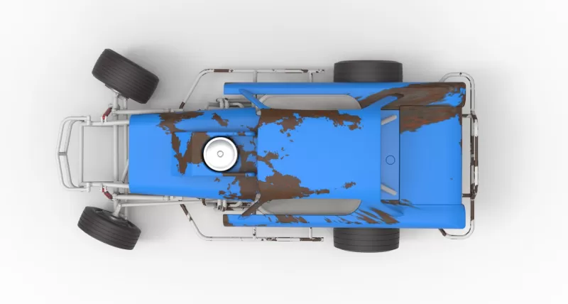 Vintage Dirt Modified stock car V10 while turning Scale 1:25 - Model preview 11