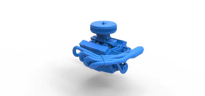 Engine V8 for Supermodified race car Version 4 Scale 1:25 - Model preview 17