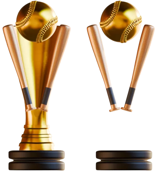3D BASEBALL TROPHY READY TO PRINT - Model preview 4