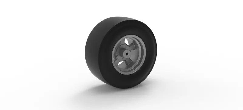 Rear wheel of vintage dragster Version 4 Scale 1:25 - Model preview 8