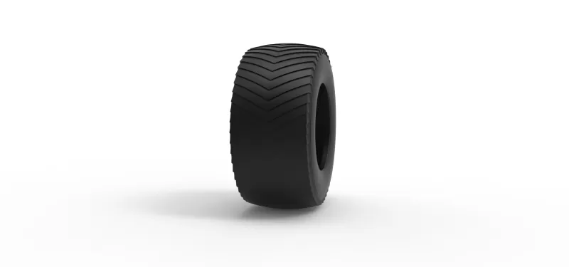 Pulling tractor rear tire 13 Scale 1:25 - Model preview 3