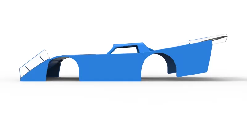 Shell of Vintage Dirt late model Race car Version 5 Scale 1:25 - Model preview 7