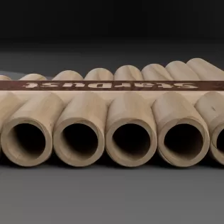 Indian Pan Flute V2 – One-Piece Instrument (C5 → C6) - Model thumbnail 3
