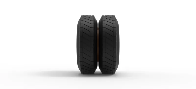 Wheel of Vintage Dirt race car V8 Scale 1:25 - Model preview 4
