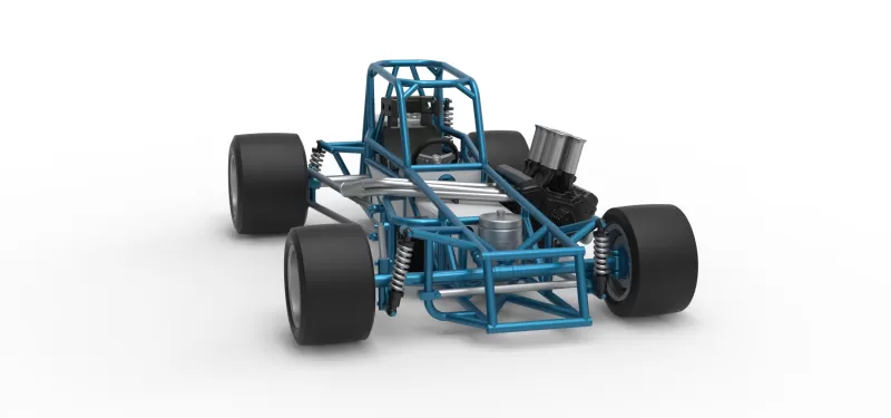 Vintage Supermodified stock car Base Version 3 Scale 1:25 - Model preview 26
