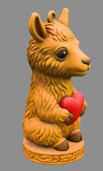 Cute Alpaca STL File – 3D Printable Figurine - Model preview 5