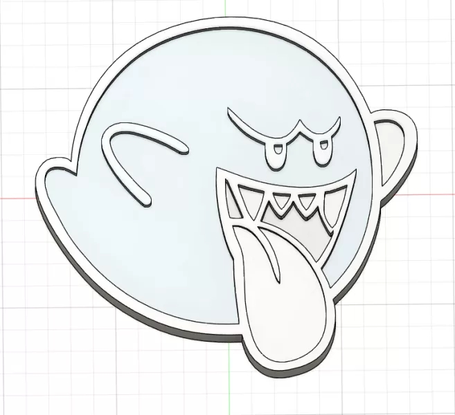 Tête Boo - Mario Bross - Model preview 1