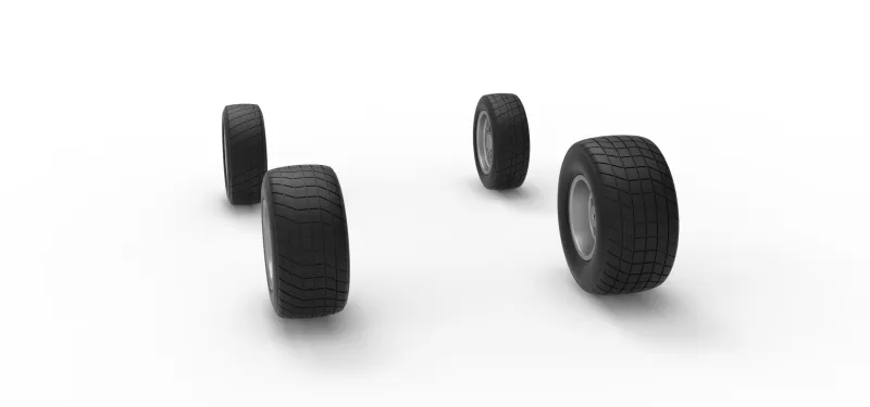 Wheel Set of New Zealand Minisprint Scale 1:25 - Model preview 7