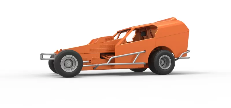 Vintage Dirt Modified stock car Version 3 Scale 1:25 - Model preview 2