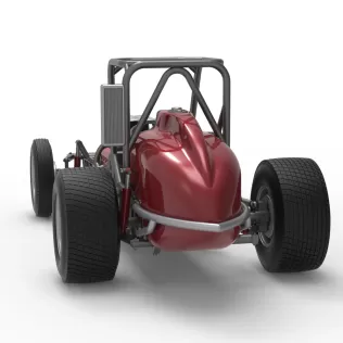 Dirt Silver Crown Champ car Base Version 2 Scale 1:25 - Model thumbnail 14