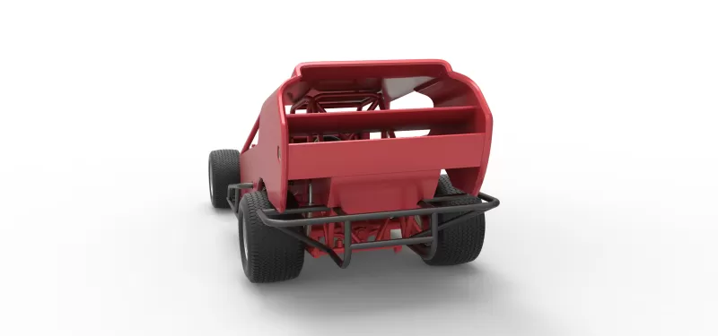 Vintage Dirt Modified stock car Version 4 Scale 1:25 - Model preview 14