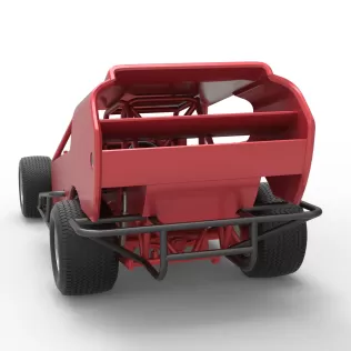 Vintage Dirt Modified stock car Version 4 Scale 1:25 - Model thumbnail 14