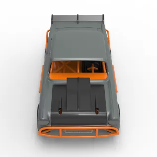 Vintage Dirt Modified stock car Version 9 Scale 1:25 - Model thumbnail 8