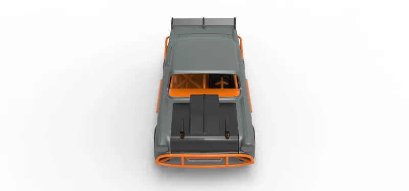 Vintage Dirt Modified stock car Version 9 Scale 1:25 - Model preview 8