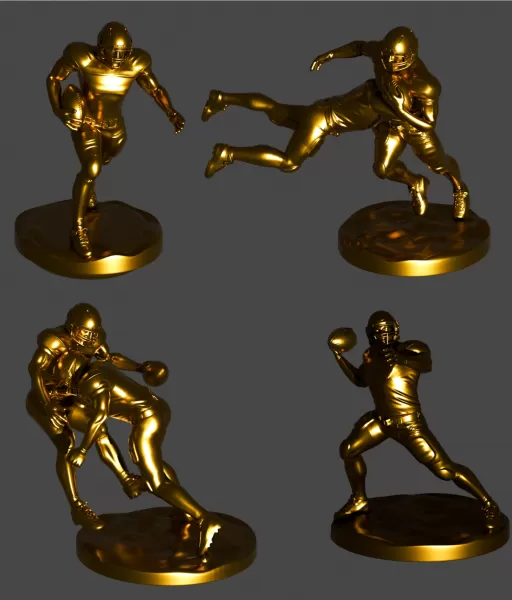 PACK OF 4 POSITIONS - 3D AMERICAN SOCCER PLAYERS - Model preview 22