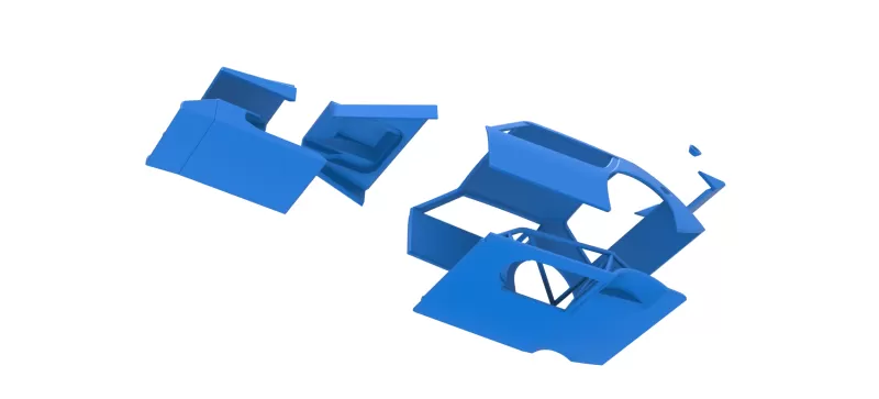 Shell of Vintage Asphalt Modified stock car V8 Scale 1:25 - Model preview 19