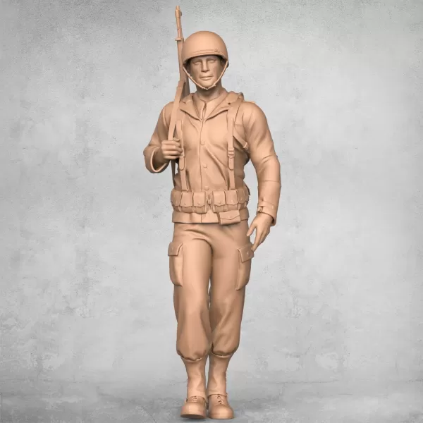 Standing Military Soldier - Model preview 1