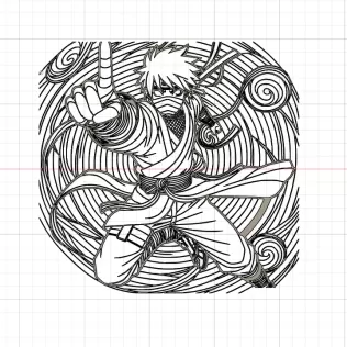 Silhouette Ninja - Naruto Wall art