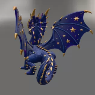 Celestial Star Dragon STL File for 3D Print - Model thumbnail 5