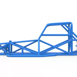 Frame of Supermodified front engine race car V3 Scale 1:25 - Model thumbnail 6