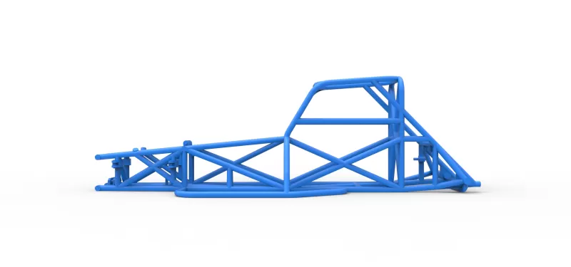 Frame of Supermodified front engine race car V3 Scale 1:25 - Model preview 6