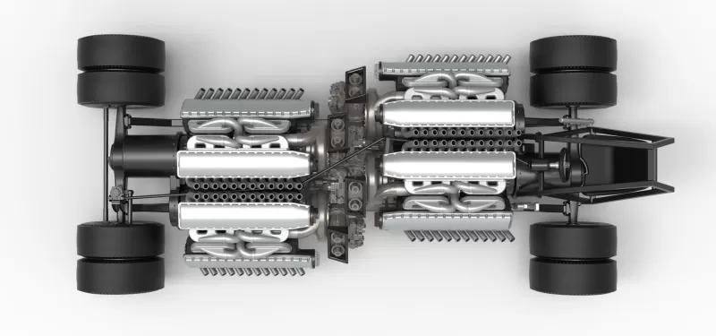 Vintage AWD Dragster Base Scale 1:25 - Model preview 11