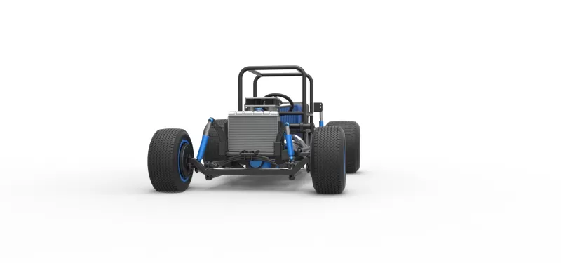 Vintage Dirt Supermodified stock car Base Scale 1:25 - Model preview 6