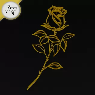 Rose - Line Art - 2D Wall Art Decor