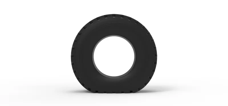 Offroad tire 75 deflated Scale 1:25 - Model preview 5