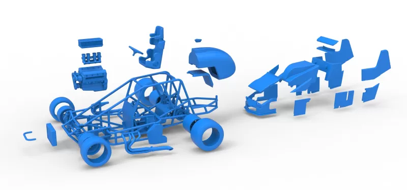 Pavement Silver Crown Car Scale 1:25 - Model preview 28