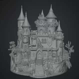 Lavender Bloom Castle STL File for 3D Print - Model thumbnail 12