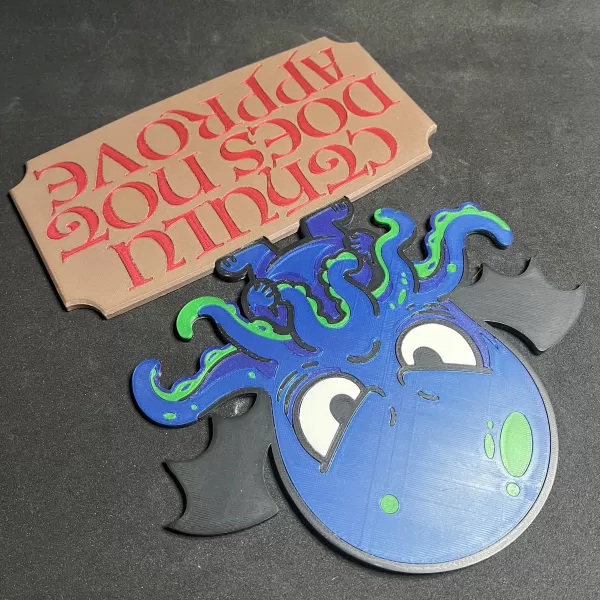 Cthulu Does Not Approve Wall Plaque - Model preview 5