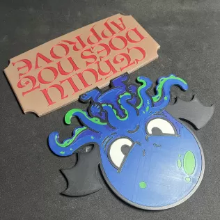 Cthulu Does Not Approve Wall Plaque - Model thumbnail 5